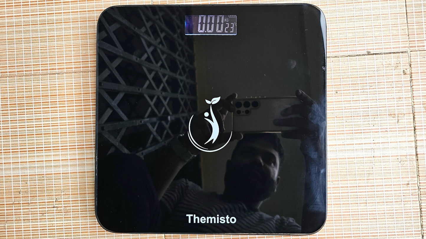 Themisto TH-WS50 Body weight Scale,With High Precision Sensors | 6 mm Tempered Glass | Backlit Display
