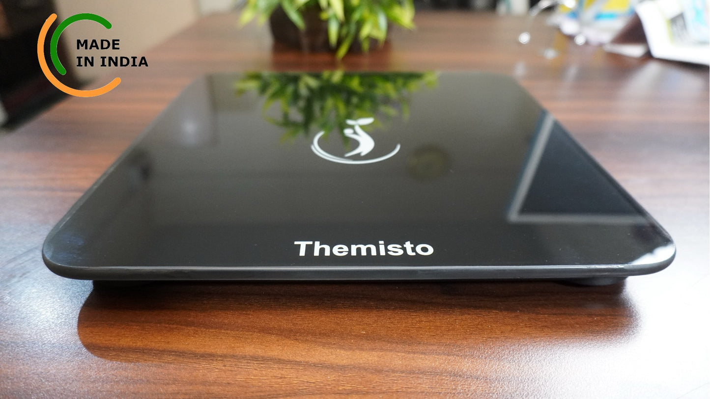 Themisto TH-WS50 Body weight Scale,With High Precision Sensors | 6 mm Tempered Glass | Backlit Display