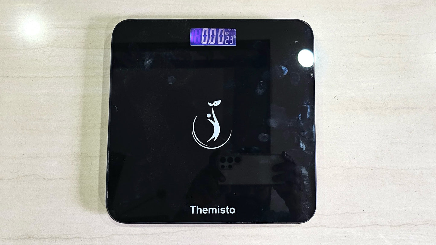 Themisto TH-WS50 Body weight Scale,With High Precision Sensors | 6 mm Tempered Glass | Backlit Display