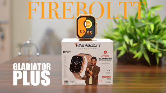 Fire-Boltt Gladiator + 1.96” AMOLED Display Luxury Smartwatch, Rotating Crown, 115+ Sports Modes & Bluetooth Calling, AI Voice Assistant, Gaming