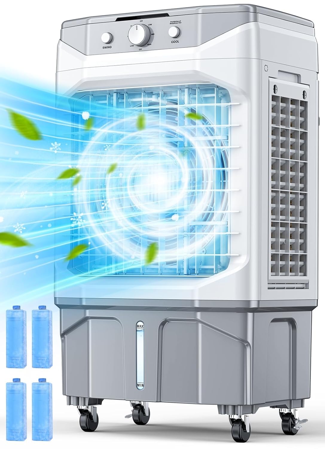 HIFRESH Air Cooler for Home, Silent Cooler with 20L Ice Chamber