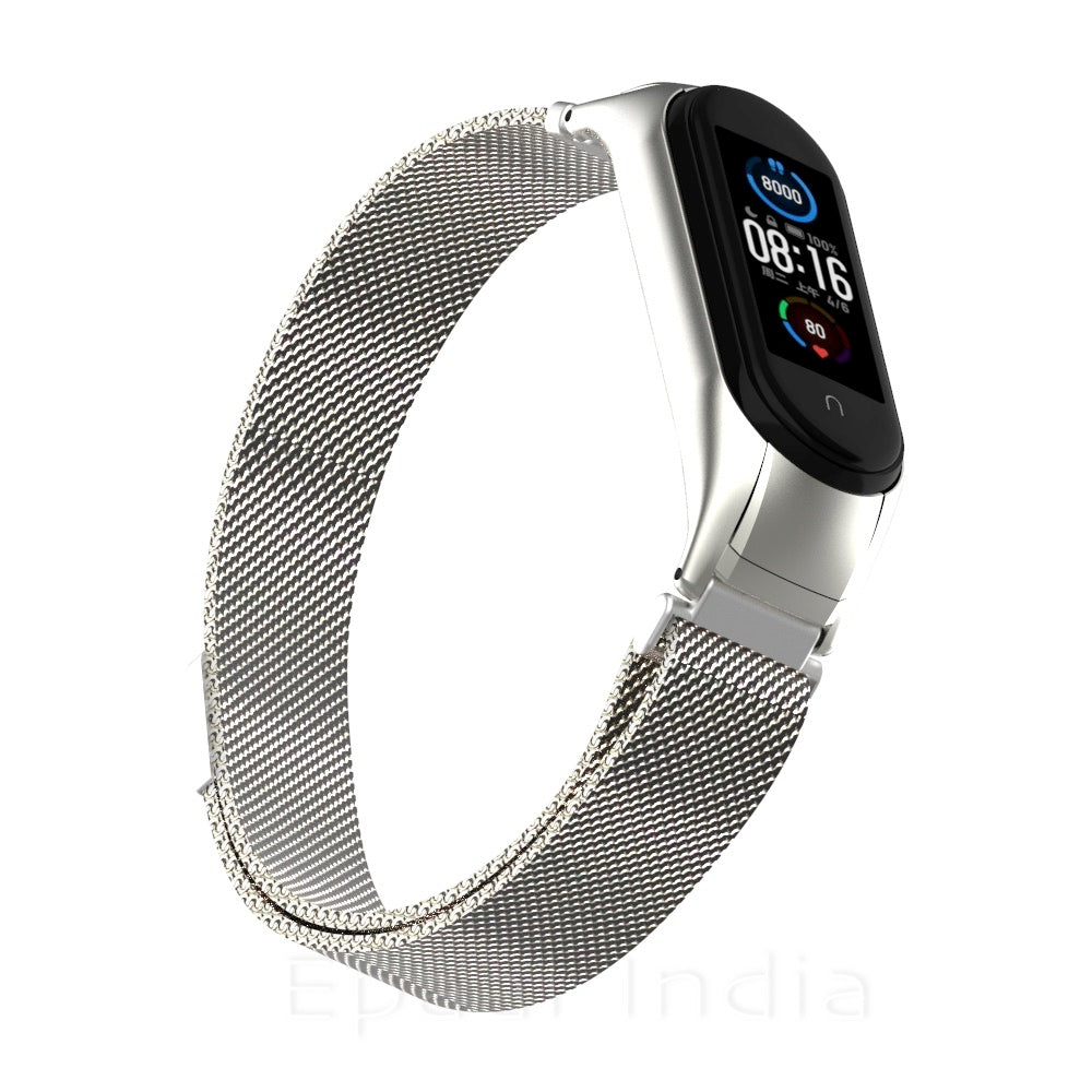 Epaal Mi Band 6 / Mi Band 5 Stainless Steel Magnetic Milanese Loop Mesh Strap