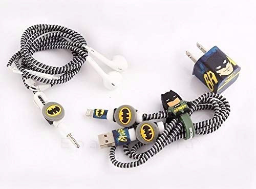 Epaal 8-in-1 Set of Spiral USB and Earphone Cable Protectors Winder, Sticker, Clips, Organizer Clip
