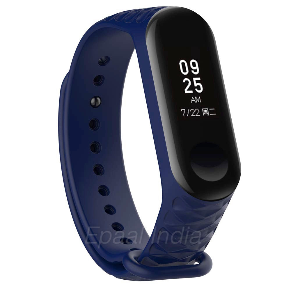 Epaal Mi Band 4 / Mi Band 3 - 3D Knurling Diamond Textured Replacement Strap