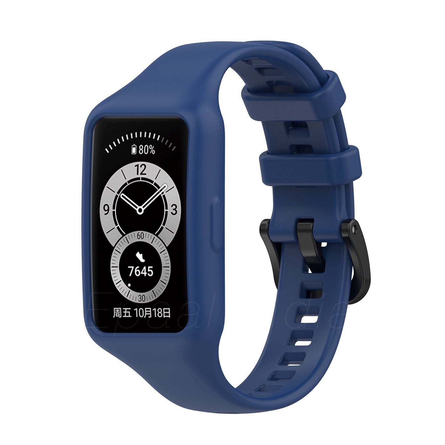 Epaal Full Case Plain Strap for Honor Band 6 / Huawei Band 7 / 6 - Integrated TPU Watch Band Strap