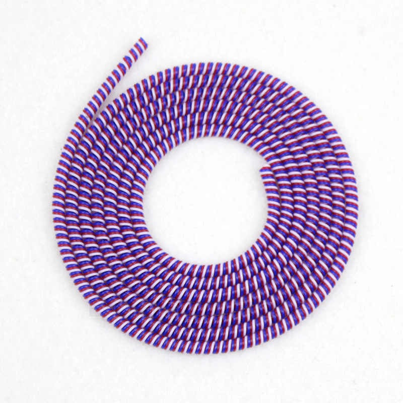 Spiral Triple Color (2 Pcs) 1.4 Meters Each-Full Size Cable Cord Charger Protector Saver Winder for iPhone & Android Charging Cables