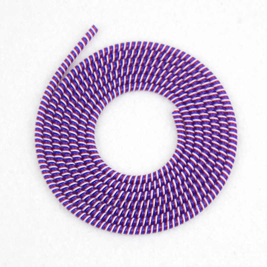 Spiral Triple Color (2 Pcs) 1.4 Meters Each-Full Size Cable Cord Charger Protector Saver Winder for iPhone & Android Charging Cables