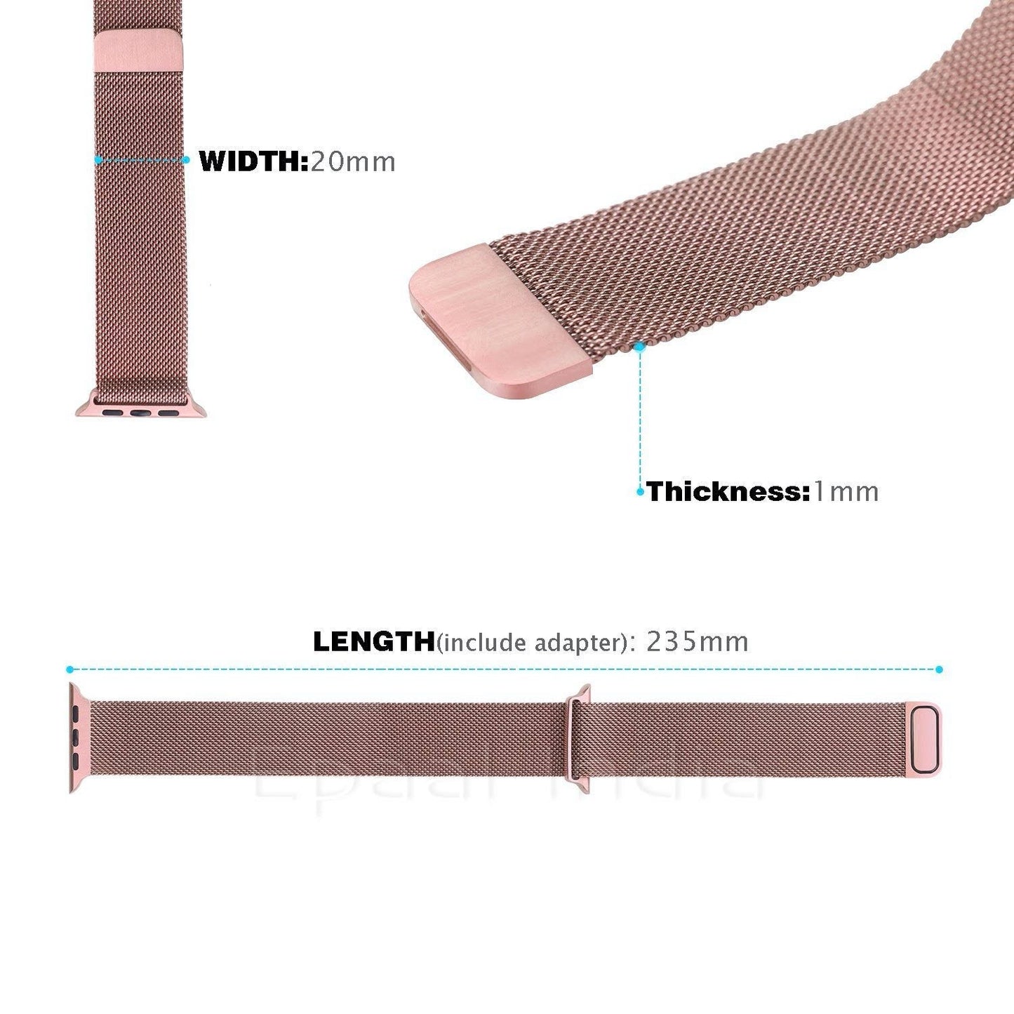 Epaal Apple Watch Series 4/3/2/1 Milanese Loop Strap Stainless Steel [38mm / 40mm]