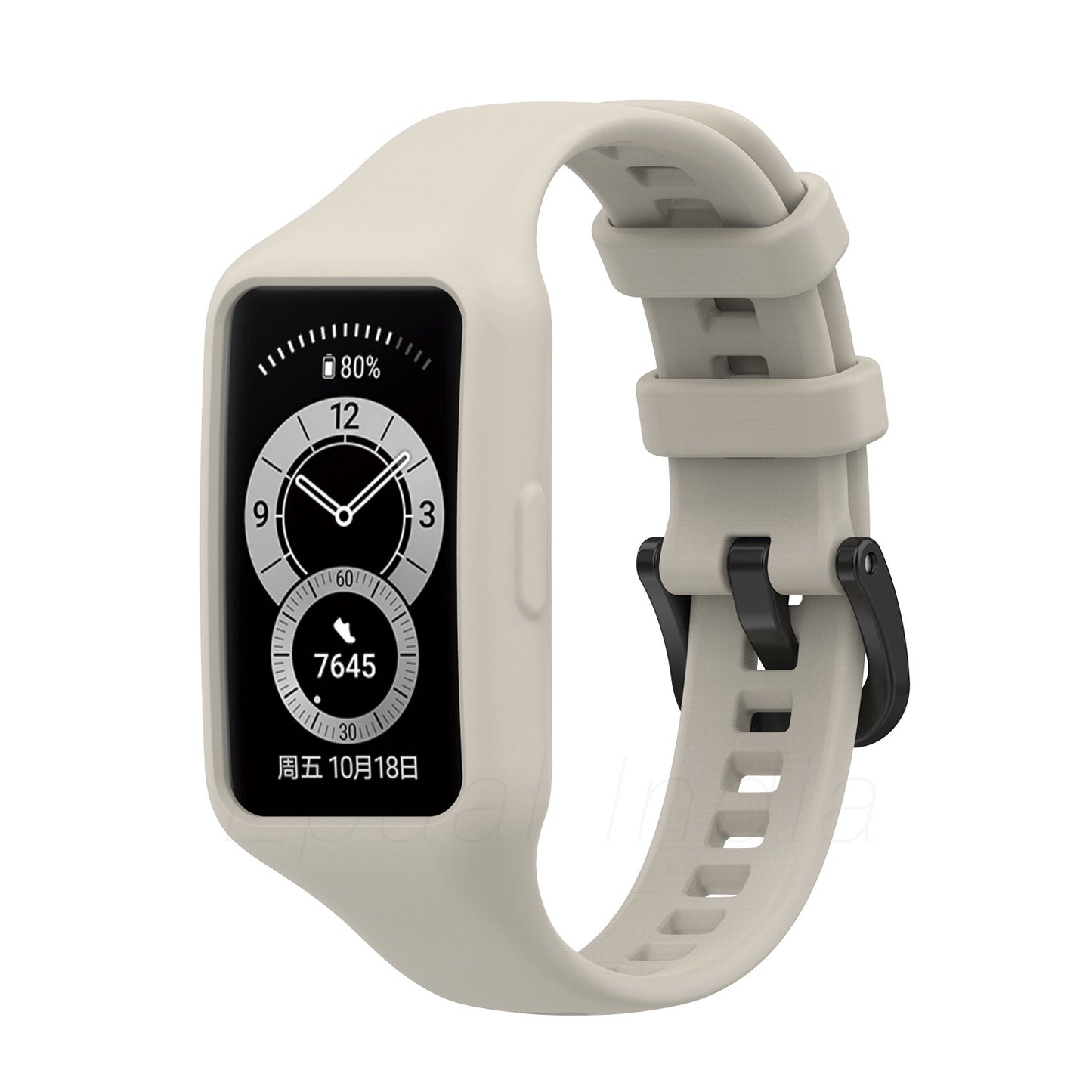 Epaal Full Case Plain Strap for Honor Band 6 / Huawei Band 7 / 6 - Integrated TPU Watch Band Strap