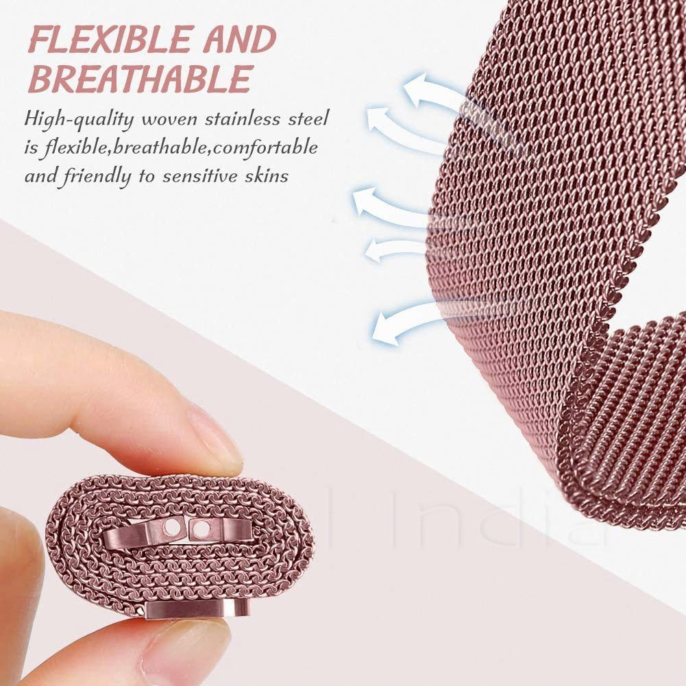Epaal 19mm Magnetic Mesh Universal Strap for Noise ColorFit Pulse, Noise ColorFit Pro 2/Oxy, Boat Storm