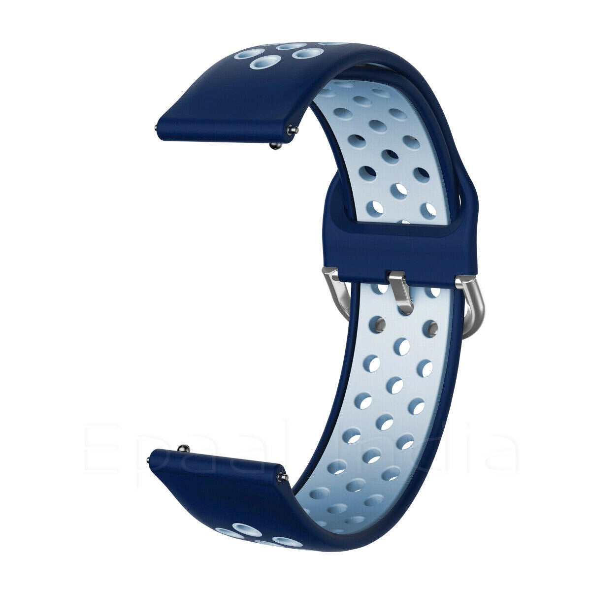 Epaal 20mm Sports Matt Alloy Buckle Straps for Realme Watch, Amazfit Bip / GTS, Galaxy Watch Active 2, Gear S2 Classic, Samsung Gear (Blue-Grey)