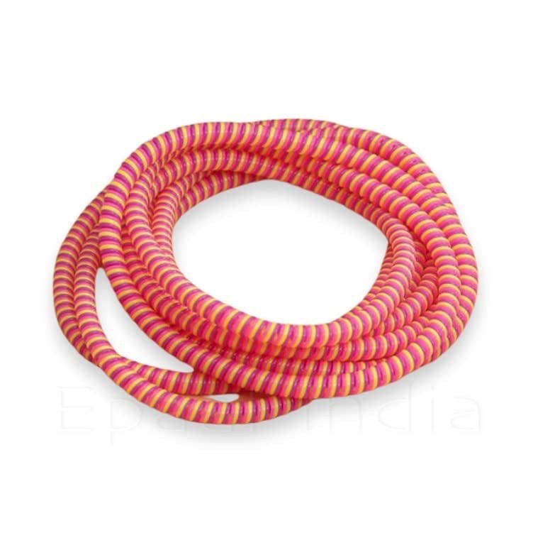Spiral Triple Color (2 Pcs) 1.4 Meters Each-Full Size Cable Cord Charger Protector Saver Winder for iPhone & Android Charging Cables