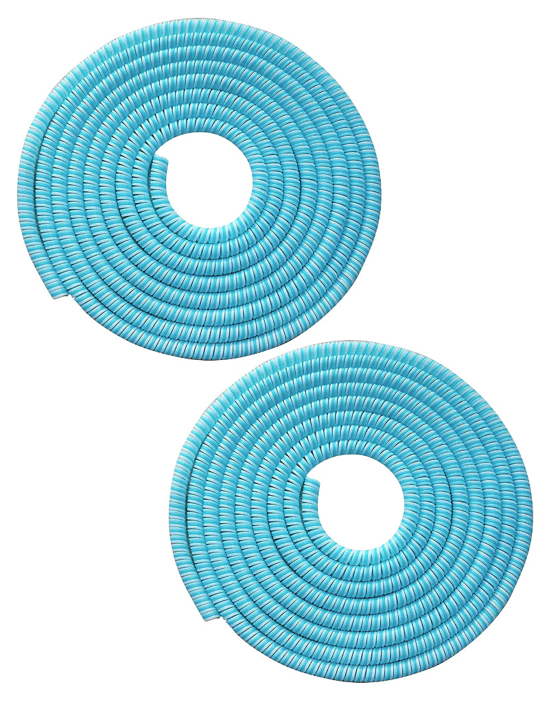 Spiral Triple Color (2 Pcs) 1.4 Meters Each-Full Size Cable Cord Charger Protector Saver Winder for iPhone & Android Charging Cables