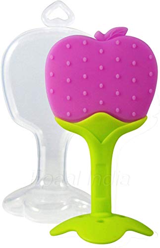 Epaal Fruit Shape Silicone Teether for Baby Soft Sensory Natural Silicone