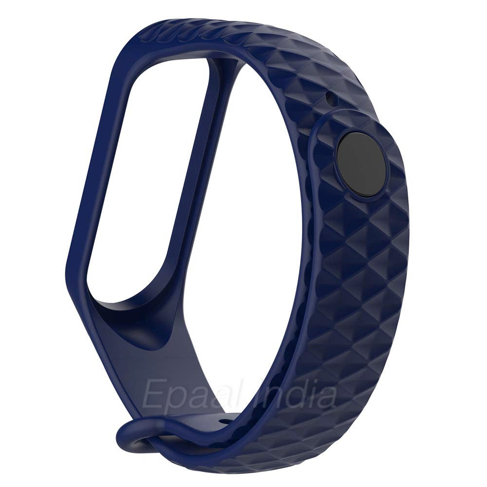 Epaal Mi Band 4 / Mi Band 3 - 3D Knurling Diamond Textured Replacement Strap