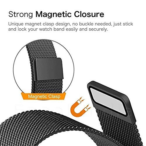 Epaal 19mm Magnetic Mesh Universal Strap for Noise ColorFit Pulse, Noise ColorFit Pro 2/Oxy, Boat Storm