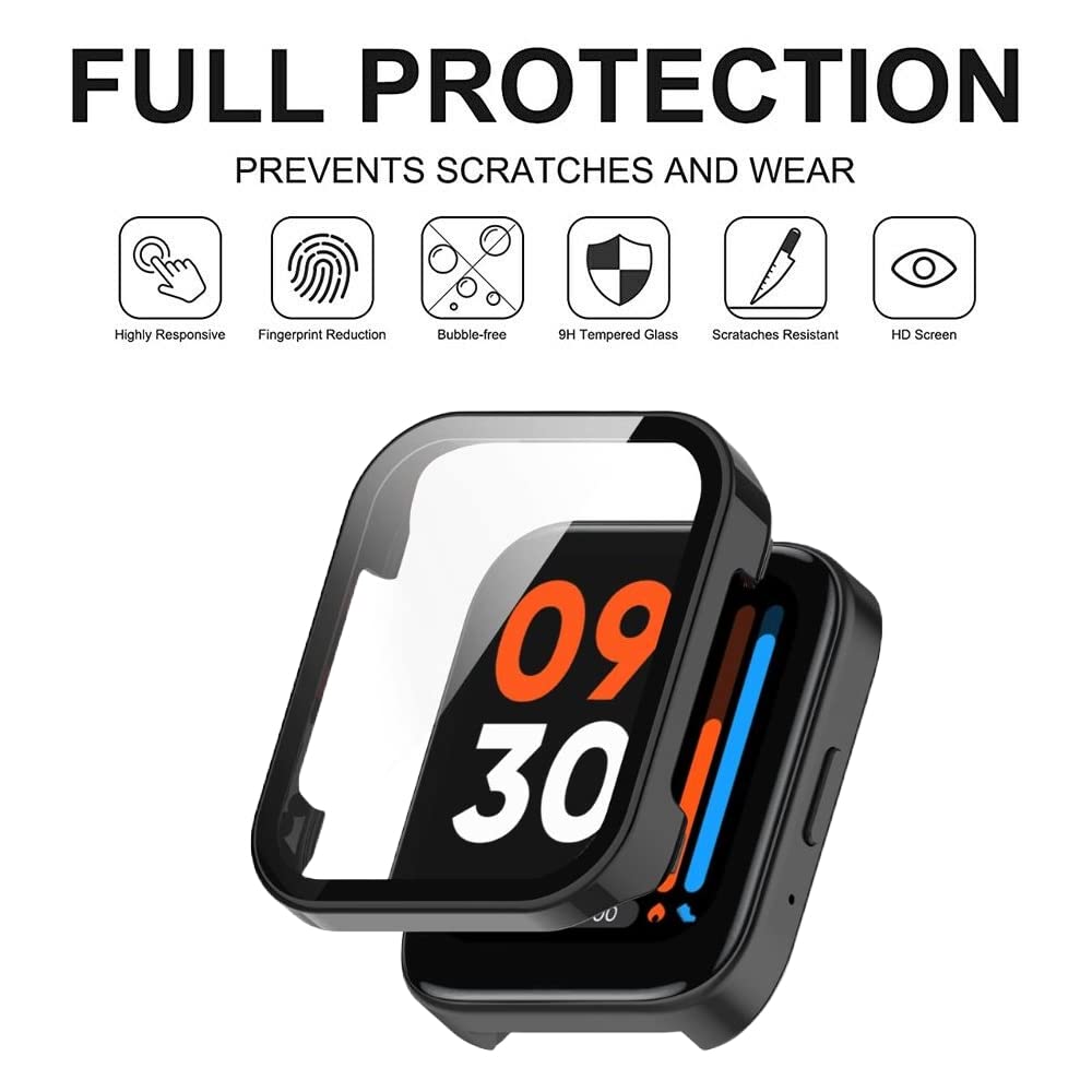 Epaal Bumper Case for Realme Watch 3 Pro Anti Scratch Shockproof PC Case Cover Protector