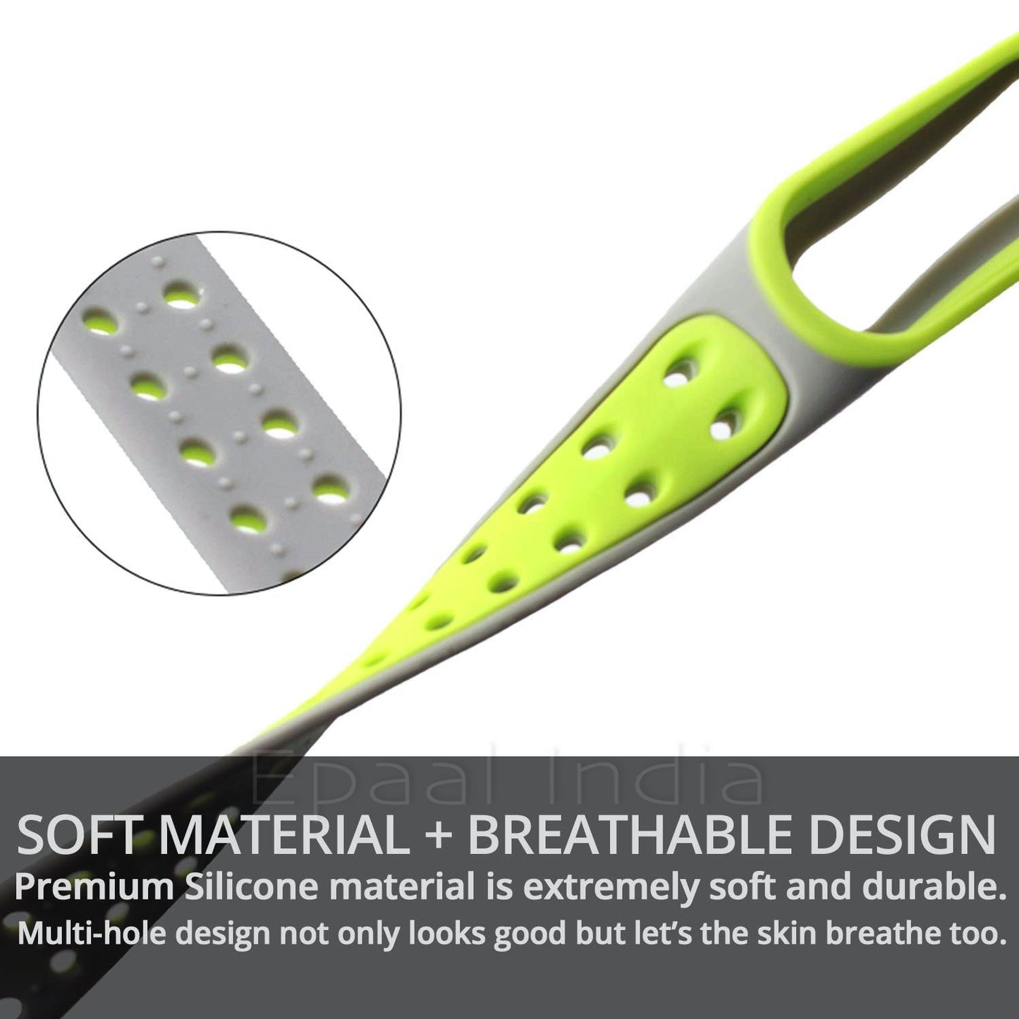 Epaal Mi Band 3 / Mi Band 4 Super Soft Durable Silicone Strap with Metal Buckle