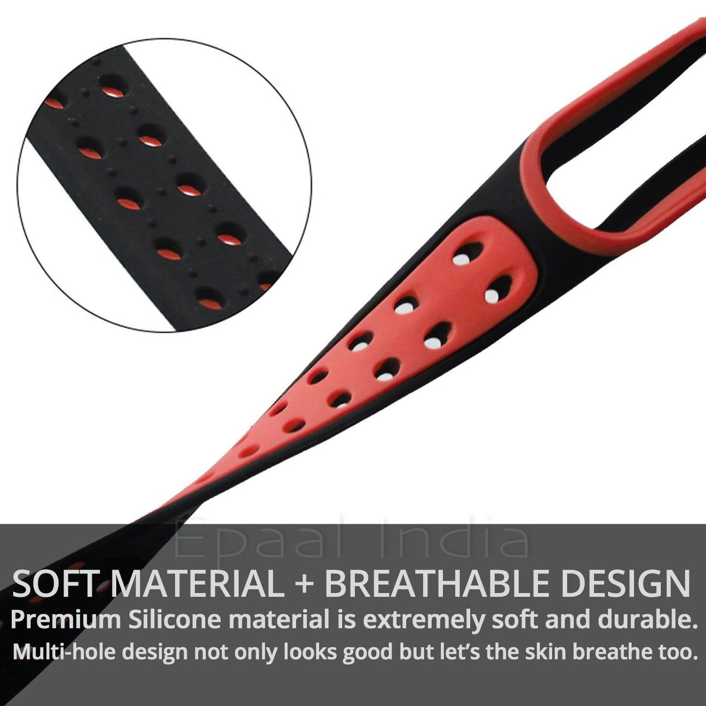 Epaal Mi Band 3 / Mi Band 4 Super Soft Durable Silicone Strap with Metal Buckle