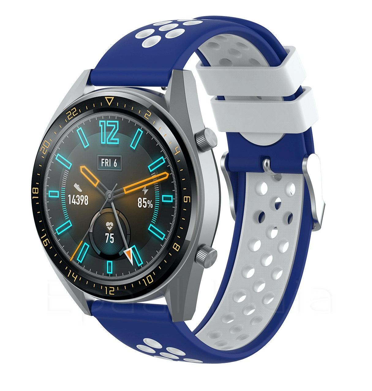 Epaal 22mm Universal Silicone Strap with Flat Metal Buckle for Samsung Watch 3 45mm/Gear S3 Classic/Frontier/Huawei GT2/Realme Watch 2/2 Pro/S/S Pro