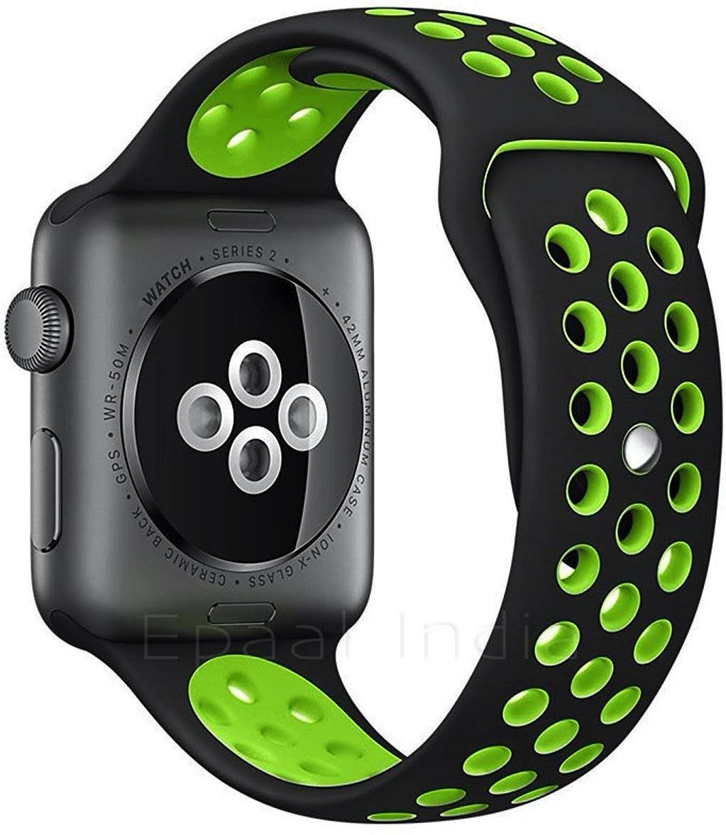 Epaal Breathable Sports Silicone Strap for Apple iWatch Series 4/5 [42mm / 44mm]