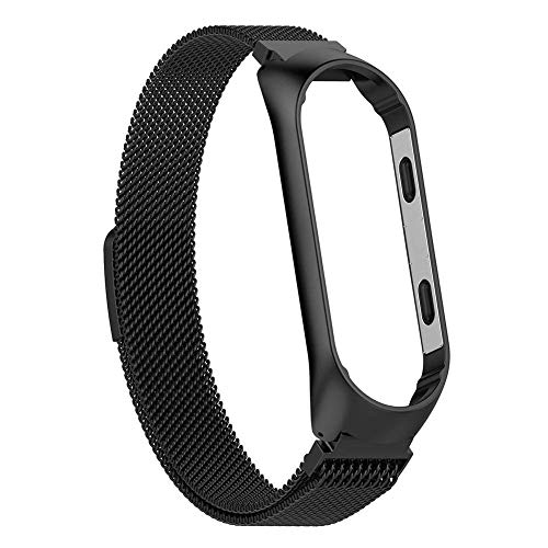 Epaal Mi Band 4 / Mi Band 3 Milanese Loop Mesh Stainless Steel Magnetic Strap