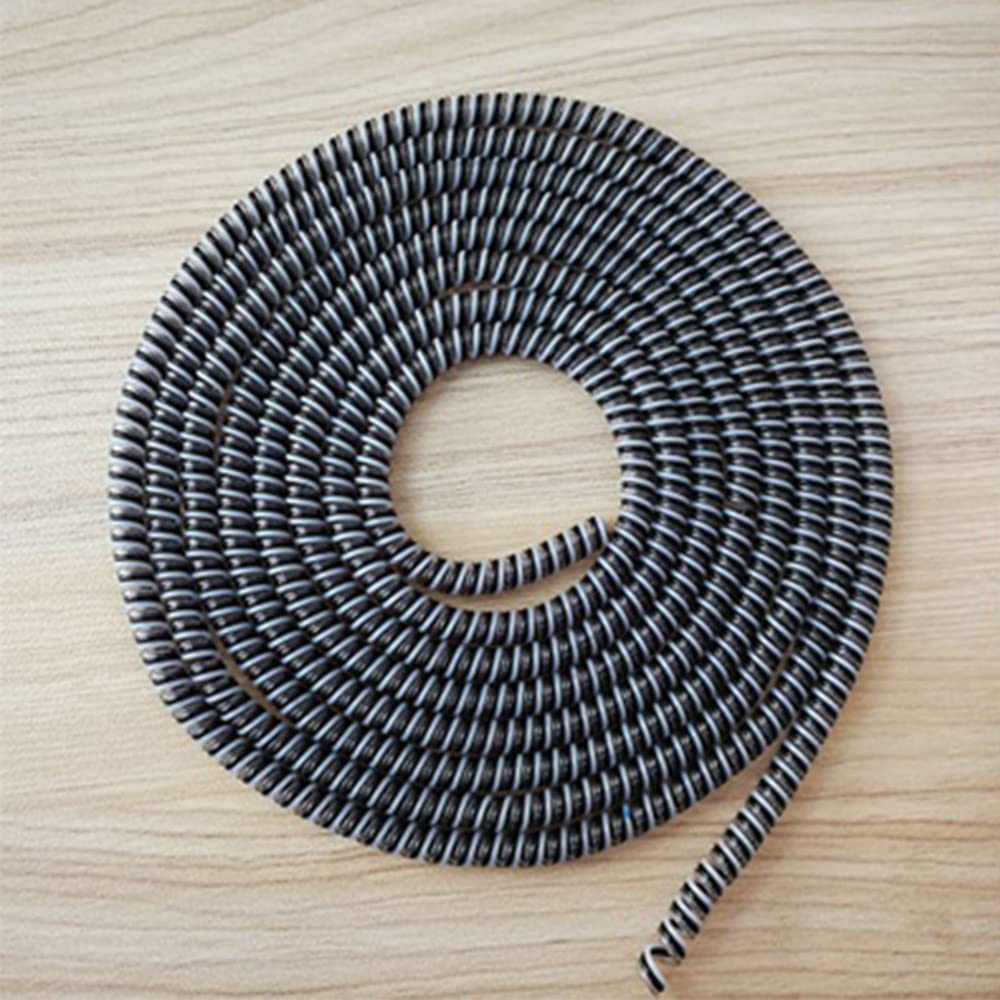 Spiral Triple Color (2 Pcs) 1.4 Meters Each-Full Size Cable Cord Charger Protector Saver Winder for iPhone & Android Charging Cables