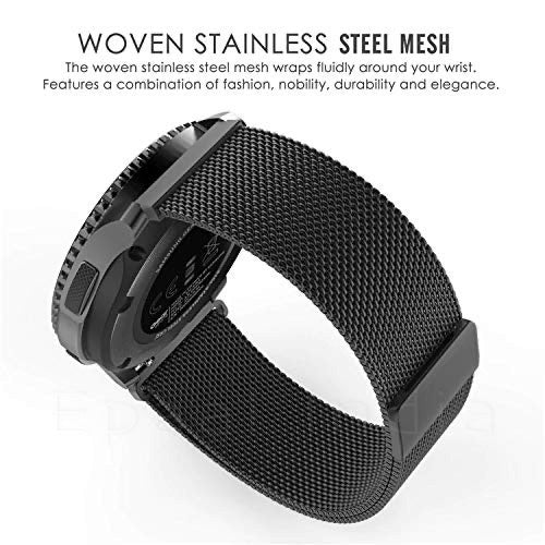 Epaal 19mm Magnetic Mesh Universal Strap for Noise ColorFit Pulse, Noise ColorFit Pro 2/Oxy, Boat Storm