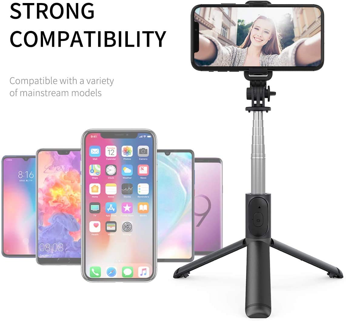 Epaal EPLR1B Bluetooth Selfie Stick Tripod - Black