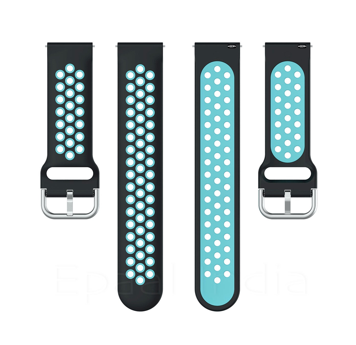 Epaal Pack of 4, 20mm Sports Dual Color Straps for Realme Watch, Amazfit Bip, Amazfit GTS, Galaxy Watch Active 2, Gear S2 Classic, Samsung Gear