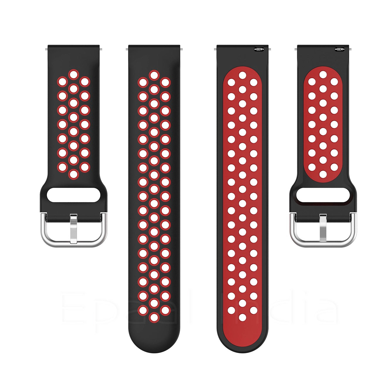 Epaal Pack of 4, 20mm Sports Dual Color Straps for Realme Watch, Amazfit Bip, Amazfit GTS, Galaxy Watch Active 2, Gear S2 Classic, Samsung Gear