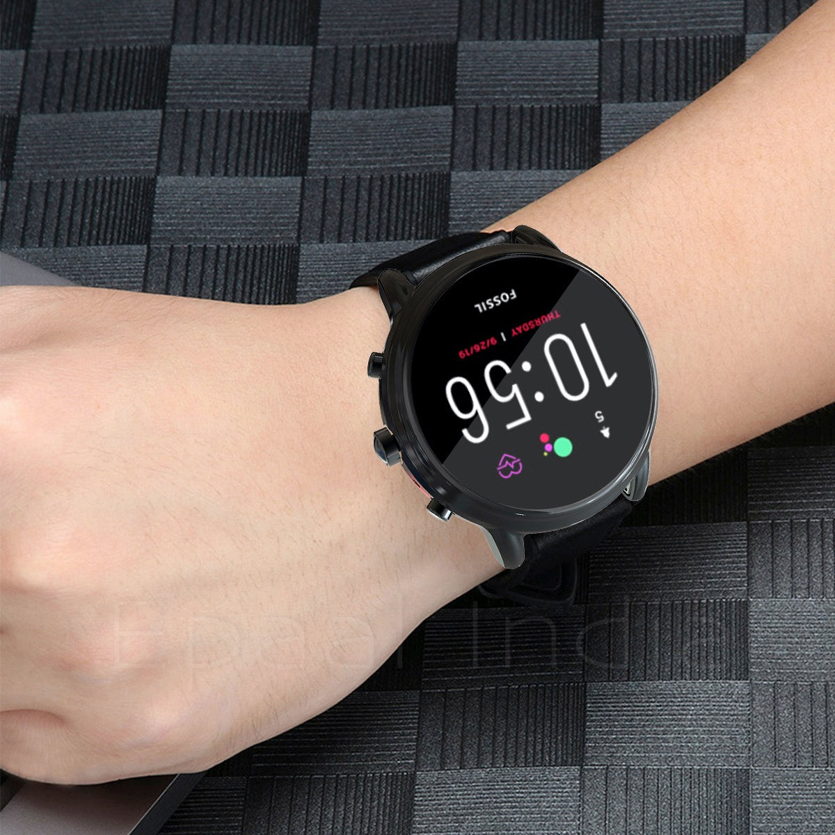 Epaal Soft TPU Front Protection Case Cover for Fossil Gen 5 Carlyle (Model: FTW4026) Smart Watch, Full Case All-Around Protective Cover Bumper