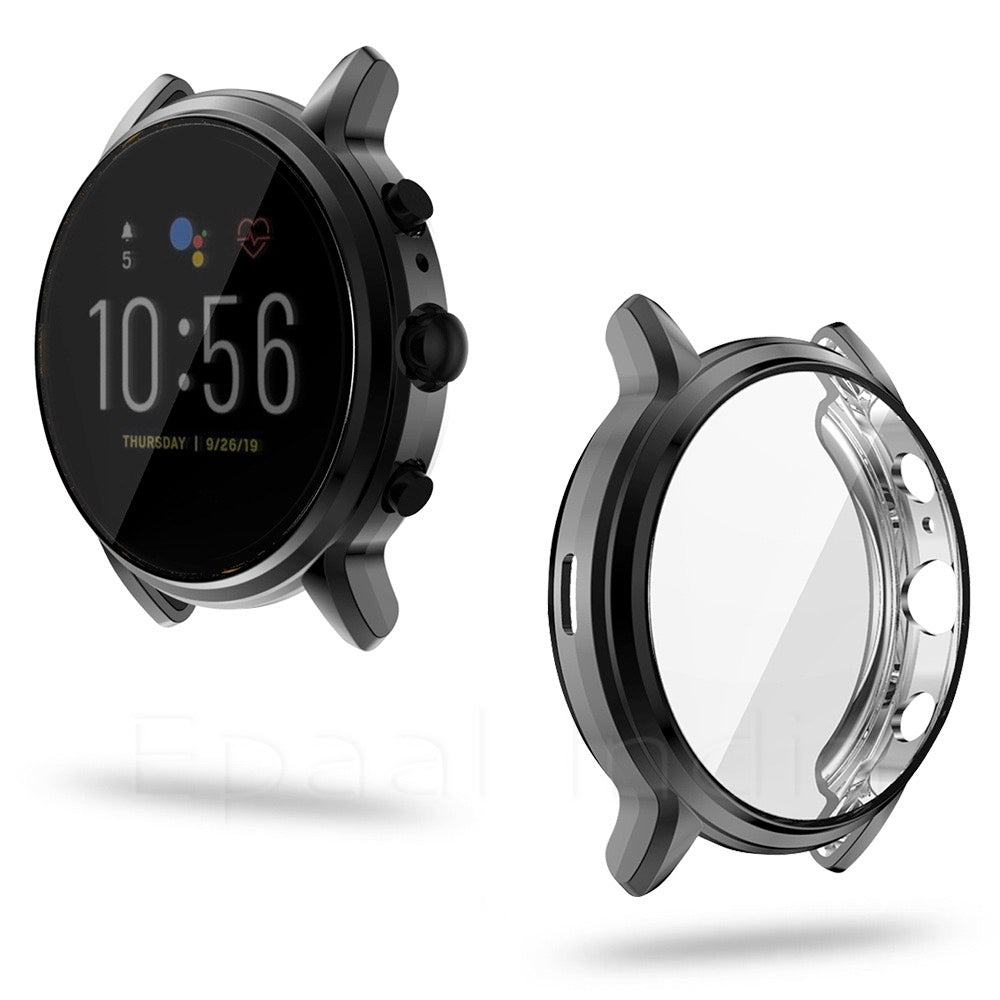 Epaal Soft TPU Front Protection Case Cover for Fossil Gen 5 Carlyle (Model: FTW4026) Smart Watch, Full Case All-Around Protective Cover Bumper