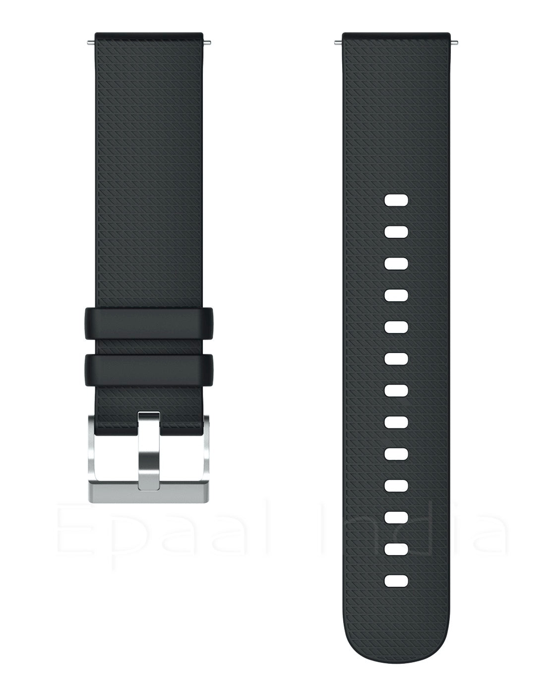Epaal 19mm Universal Silicone Strap with Dash Texture Metal Buckle for Noise ColorFit Pulse, Noise ColorFit Pro 2/Oxy, Boat Storm, Realme Watch