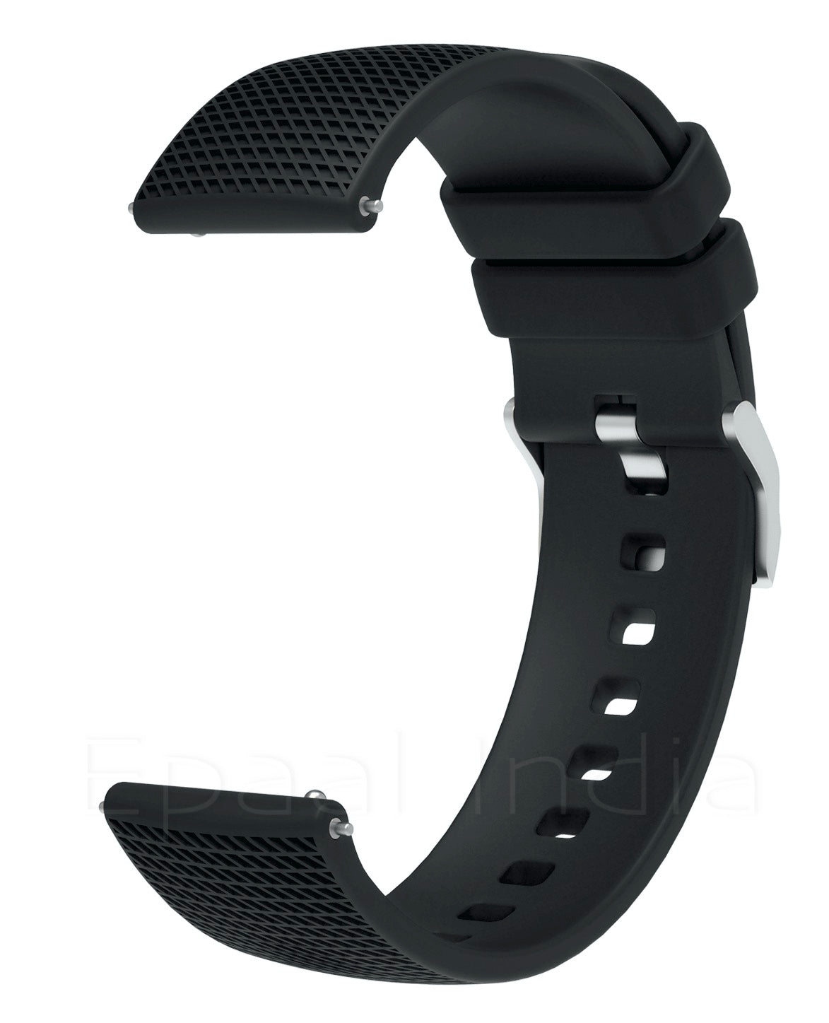 Epaal 19mm Universal Silicone Strap with Dash Texture Metal Buckle for Noise ColorFit Pulse, Noise ColorFit Pro 2/Oxy, Boat Storm, Realme Watch