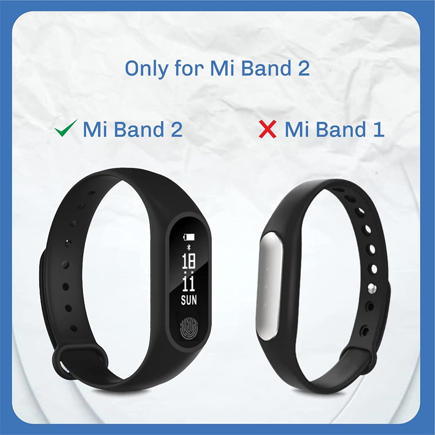 Epaal Wristband Strap for Xiaomi Mi Band 2 and Mi Band HRX Edition with Adjustable Buckle