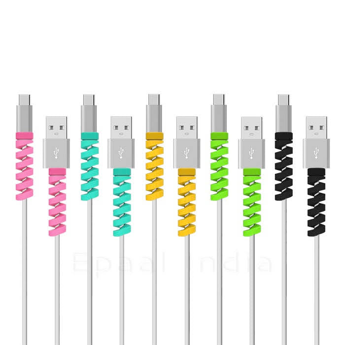 Epaal Spiral Charger Cable Protector Data Cable Saver Charging Cord Protective Cable Cover Headphone MacBook Laptop Earphone Cell Phone