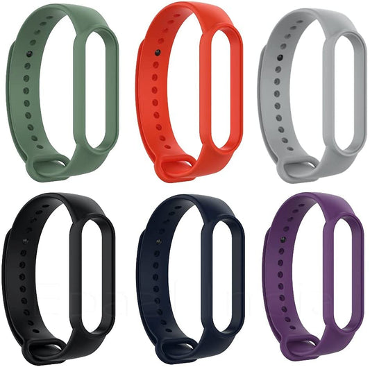 Epaal Mi Band 5 / Mi Band 6 Replacement Silicone Straps (Pack of 6)