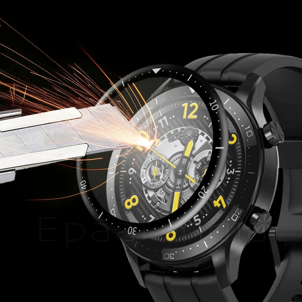 Epaal 3D Protective Screen Guard Protector Film for Realme Watch S/S Pro, PMMA+PU Edge to Edge Screen Protection (Pack of 1)