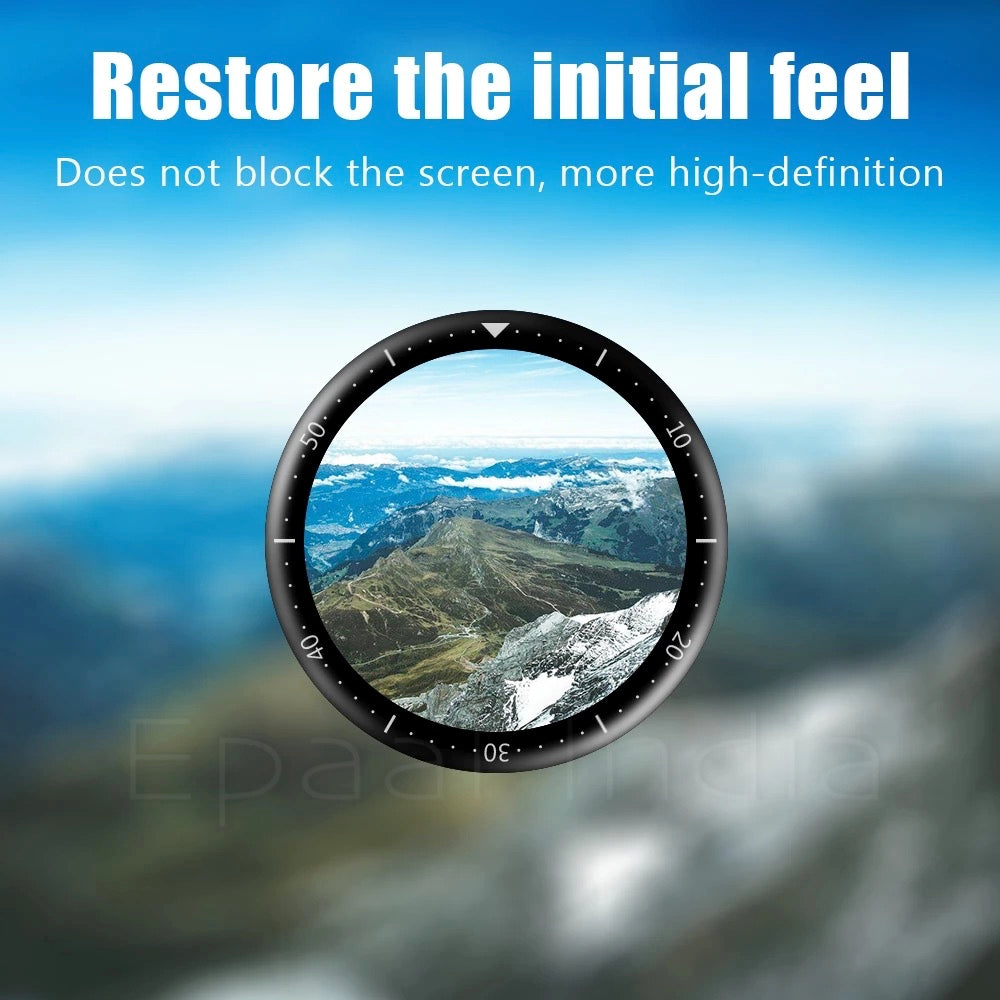 Epaal 3D Protective Screen Guard Protector Film for Realme Watch S/S Pro, PMMA+PU Edge to Edge Screen Protection (Pack of 1)