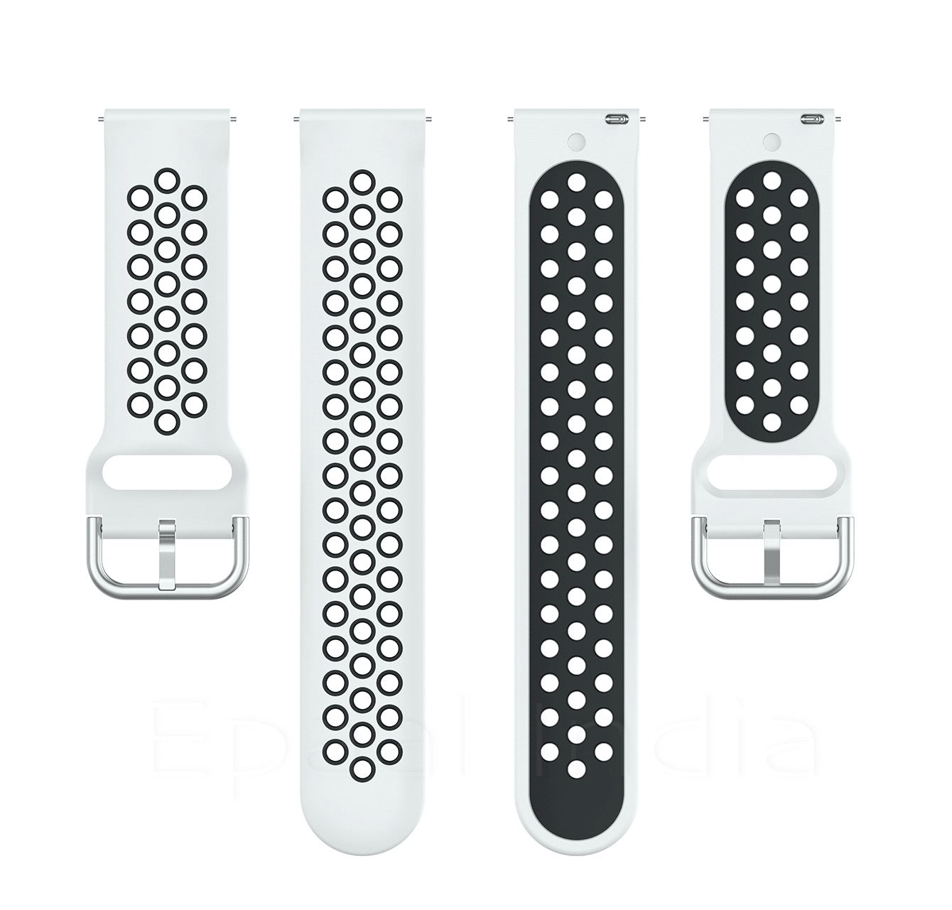 Epaal Pack of 4, 20mm Sports Dual Color Straps for Realme Watch, Amazfit Bip, Amazfit GTS, Galaxy Watch Active 2, Gear S2 Classic, Samsung Gear