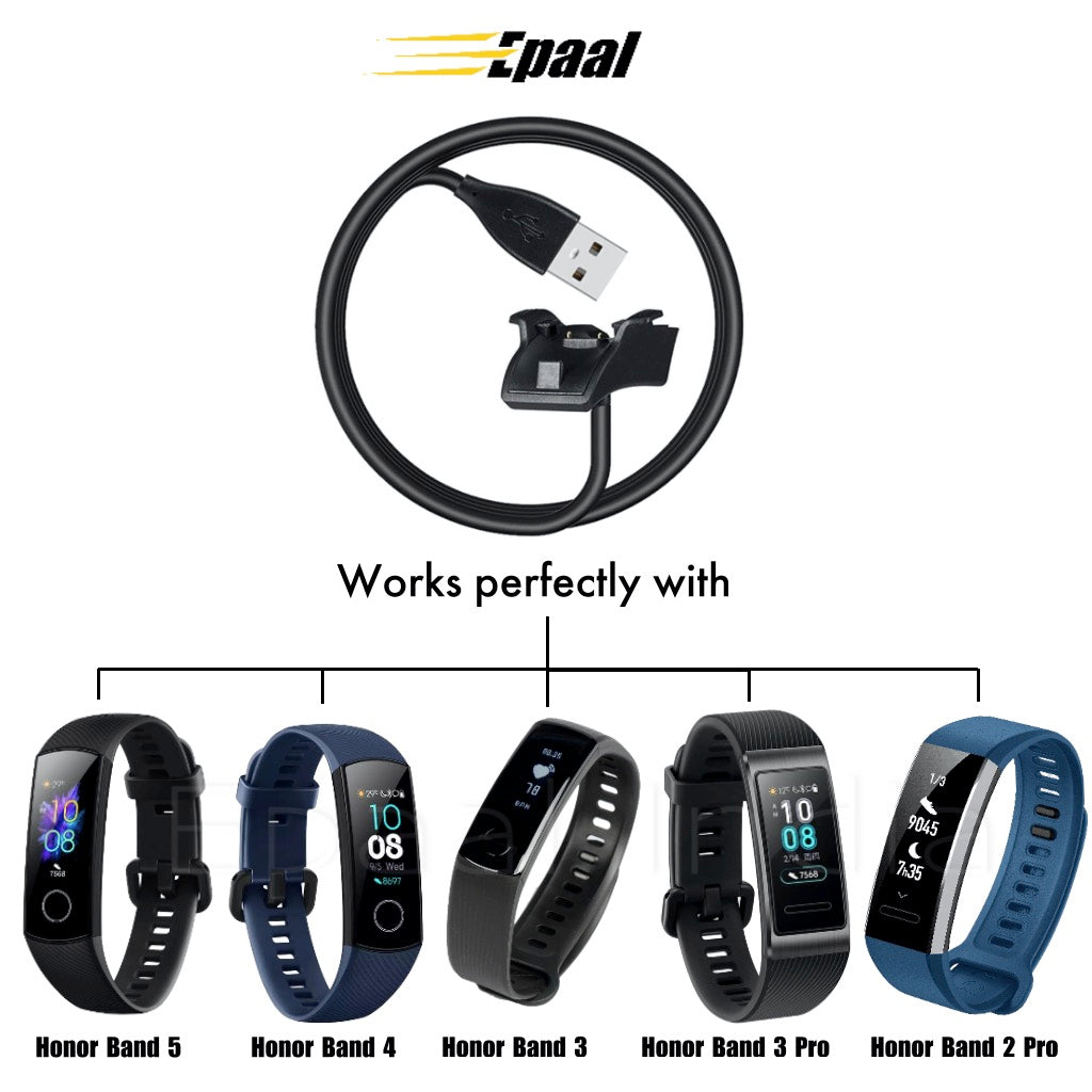 Epaal® USB Charging Magnetic Dock 1 mtr Cable for Honor Band 5,4,3,Band 2 Pro,Band 3 Pro