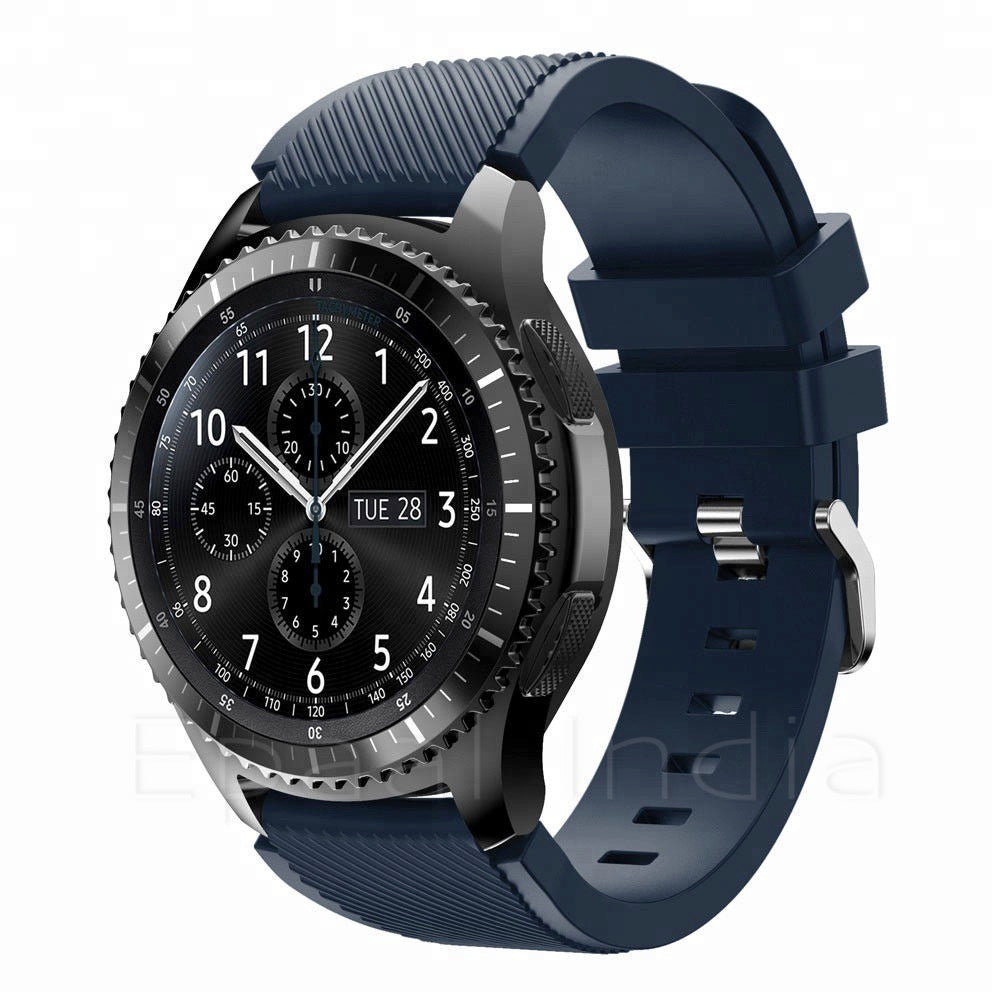 Epaal 22mm Universal Silicone Strap Cross Lines Texture for Samsung Watch 3 45mm / Samsung Gear S3 Classic/Frontier/Huawei GT2/Realme S/S Pro