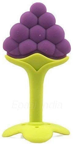 Epaal Fruit Shape Silicone Teether for Baby Soft Sensory Natural Silicone
