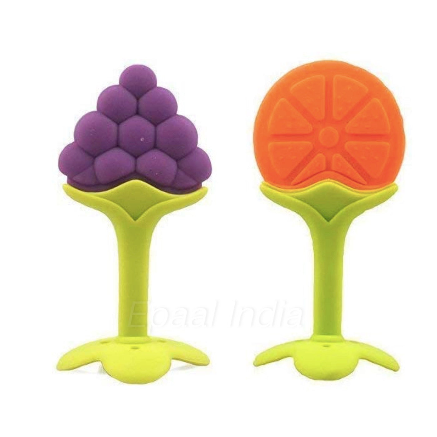 Epaal Fruit Shape Silicone Teether for Baby Soft Sensory Natural Silicone