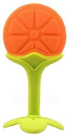 Epaal Fruit Shape Silicone Teether for Baby Soft Sensory Natural Silicone