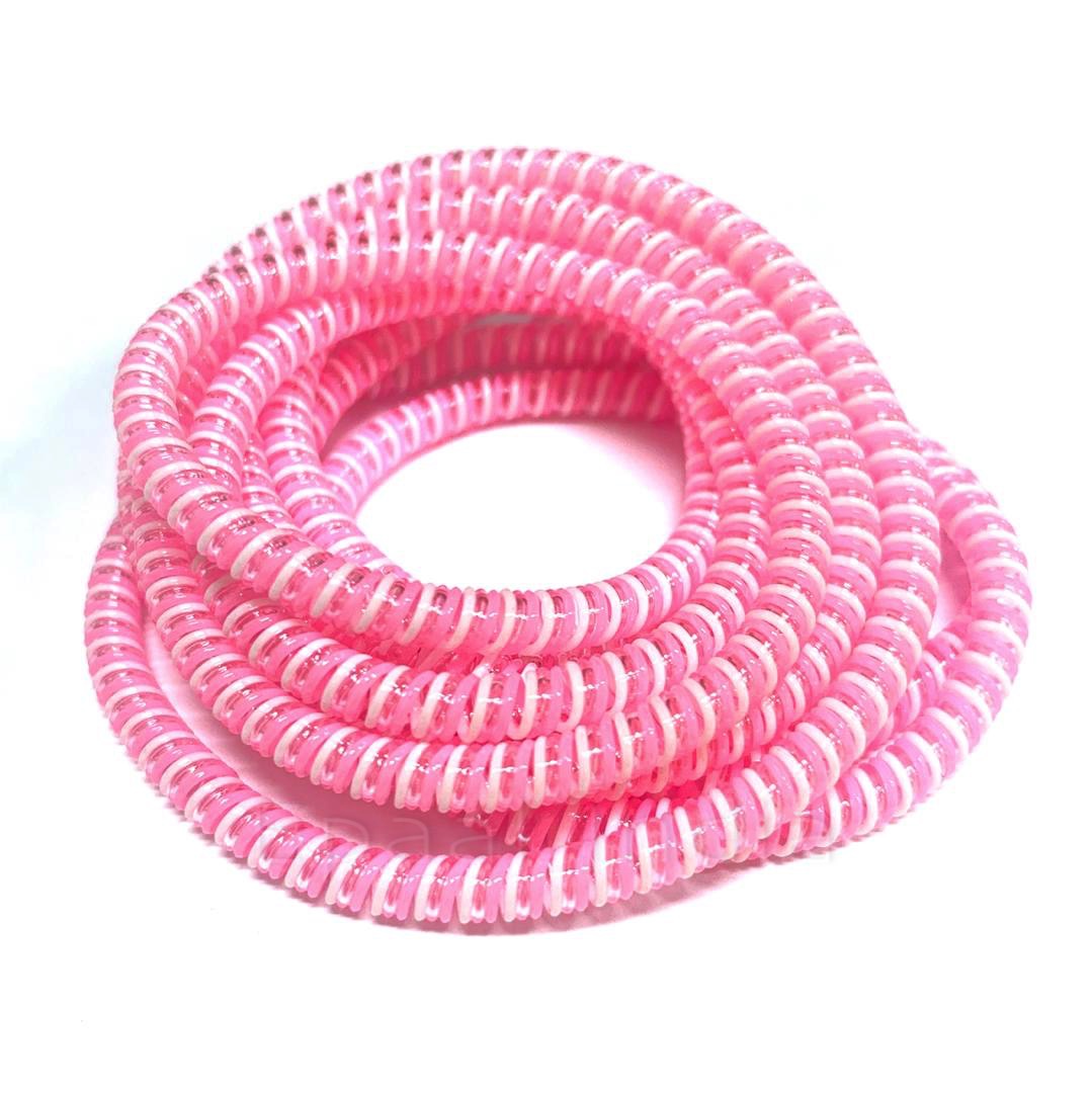 Spiral Triple Color (2 Pcs) 1.4 Meters Each-Full Size Cable Cord Charger Protector Saver Winder for iPhone & Android Charging Cables