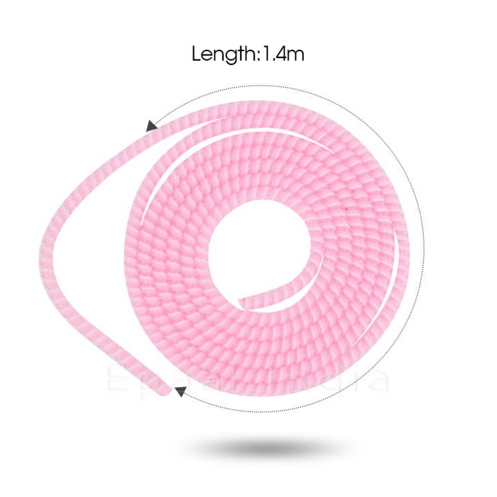 Spiral Triple Color (2 Pcs) 1.4 Meters Each-Full Size Cable Cord Charger Protector Saver Winder for iPhone & Android Charging Cables