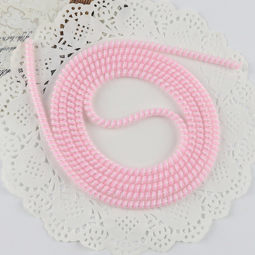 Spiral Triple Color (2 Pcs) 1.4 Meters Each-Full Size Cable Cord Charger Protector Saver Winder for iPhone & Android Charging Cables
