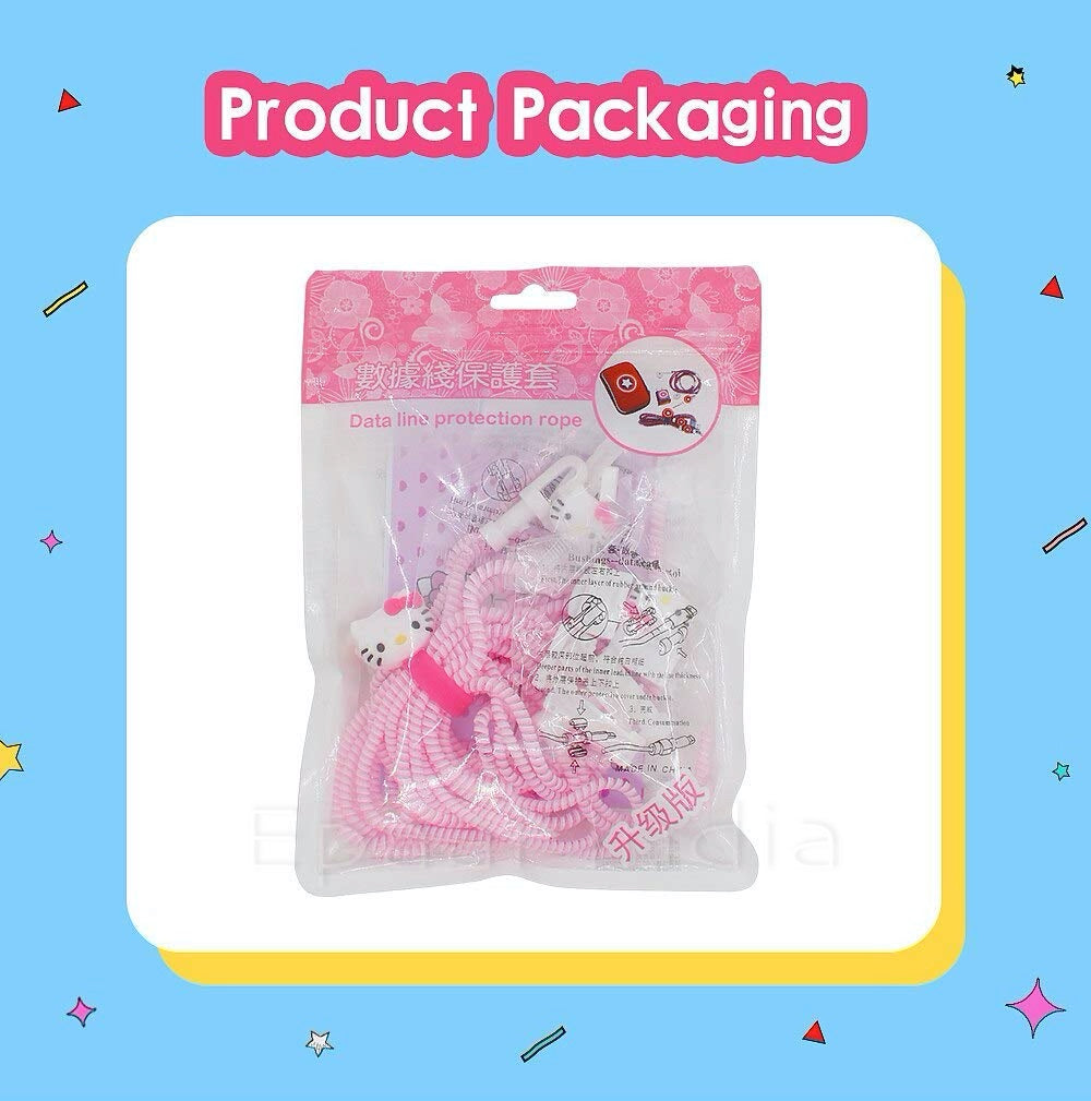 Epaal 8-in-1 Set of Spiral USB and Earphone Cable Protectors Winder, Sticker, Clips, Organizer Clip